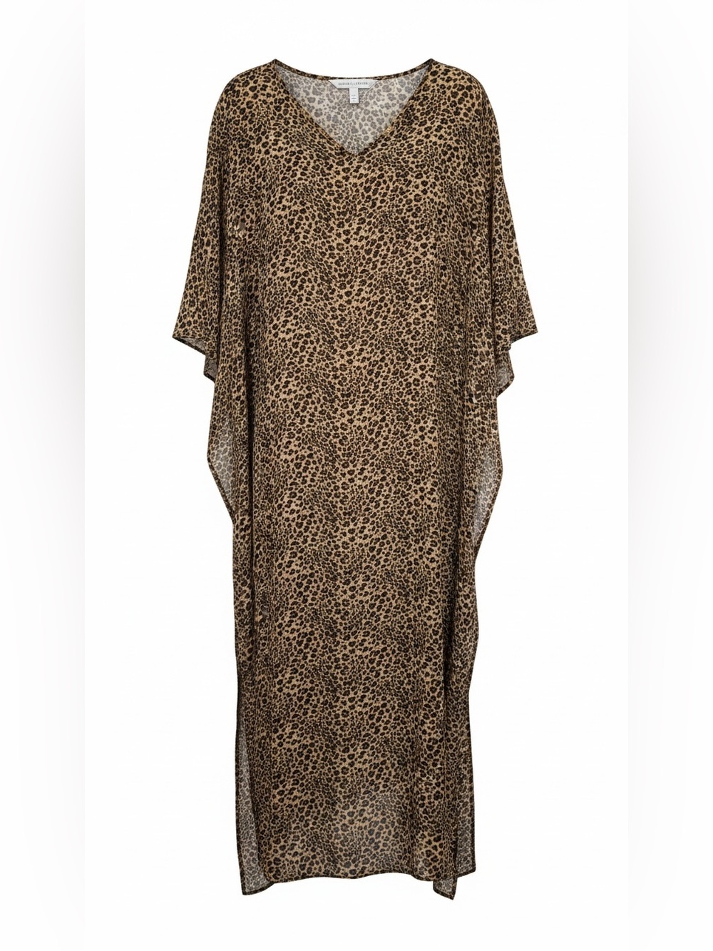 Roaman's Kaftan Maxi Cheetah Leopard Print Beach Dress